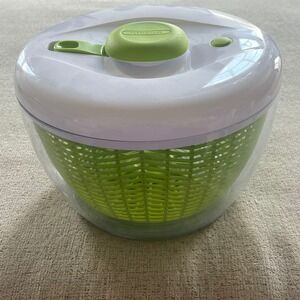Farberware Salad Spinner Green White Clear Pump Style Large Vegetable Washer